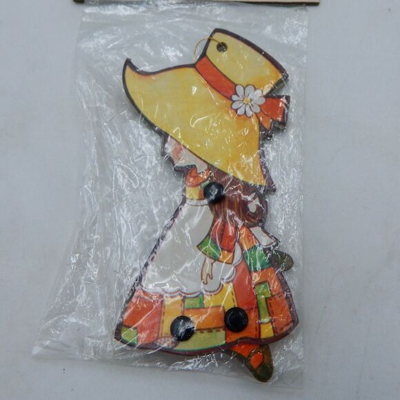 Vintage Woolworth Jointed Christmas Ornaments Mixed Lot of 5 Holly Hobbie NOS - Picture 12 of 13